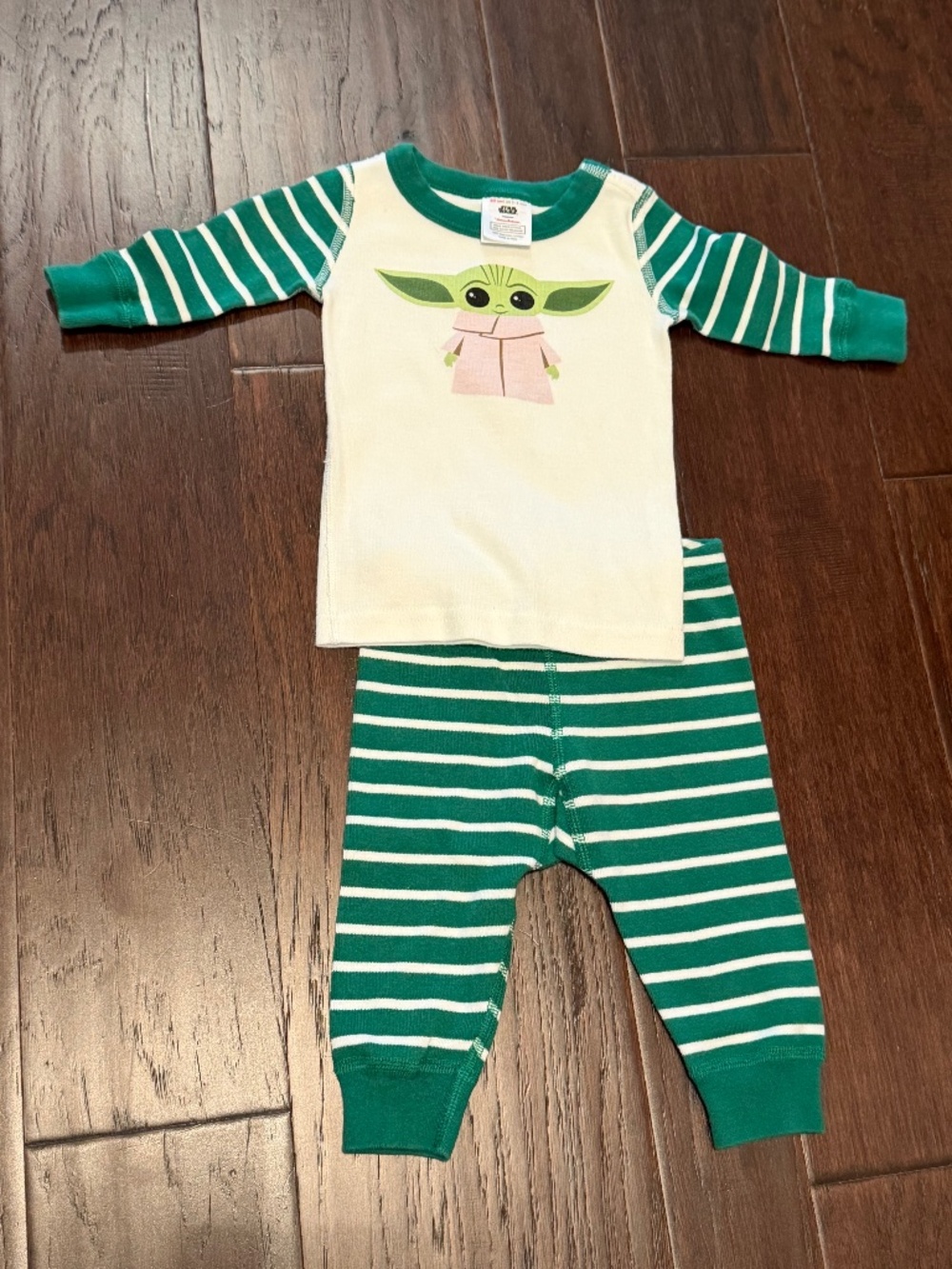 Hanna Andersson Star Wars Grogu Baby Yoda 3-6 months Pajamas EUC